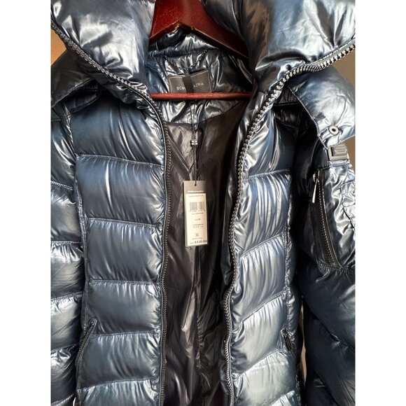 BCBG MAX AZRIA METALLIC SAPPHIRE DOWN COAT Size M, NWT - Picture 10 of 12